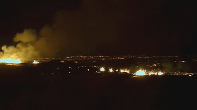 Napoved se je uresničila: na Islandiji izbruhnil vulkan (VIDEO) (foto: Posnetek zaslona/omrežje x)