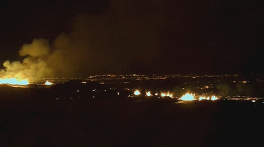 Napoved se je uresničila: na Islandiji izbruhnil vulkan (VIDEO) (foto: Posnetek zaslona/omrežje x)