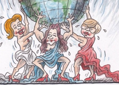 Karikatura naših razgaljenih političark razdvojila Slovence: politični vrh že na nogah