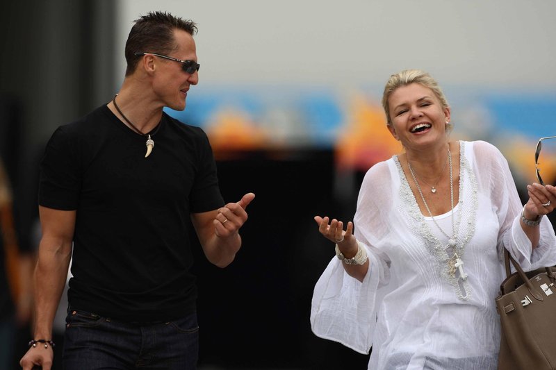 Michael Schumacher in njegova žena Corinna.