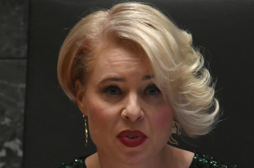 Urška Klakočar Zupančič brez dlake na jeziku: "Referendum je uperjen proti gradnikom slovenstva" (foto: Žiga Živulovič jr./Bobo)