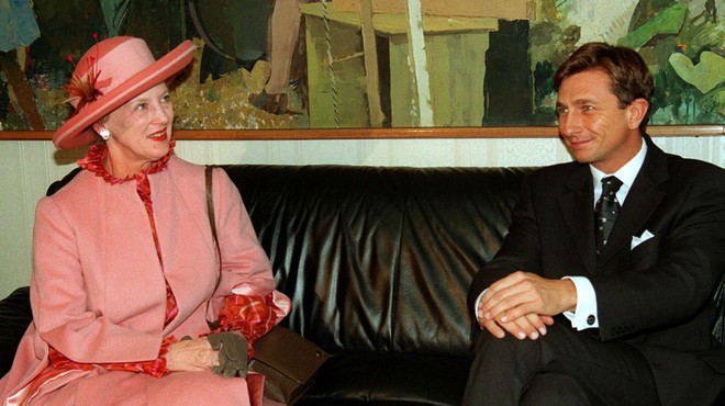 Danska kraljica Margareta II. je Slovenijo obiskala oktobra 2001. (foto: Bobo)