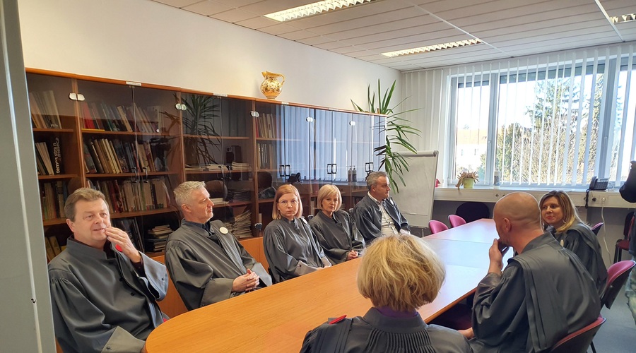 Enourna opozorilna stavka sodnikov in tožilcev 4. januarja 2024. (foto: Sobotainfo/bobo)