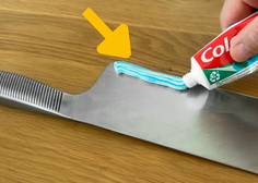 Obstaja dober razlog, zakaj morate na svoj kuhinjski nož nanesti zobno pasto (VIDEO)