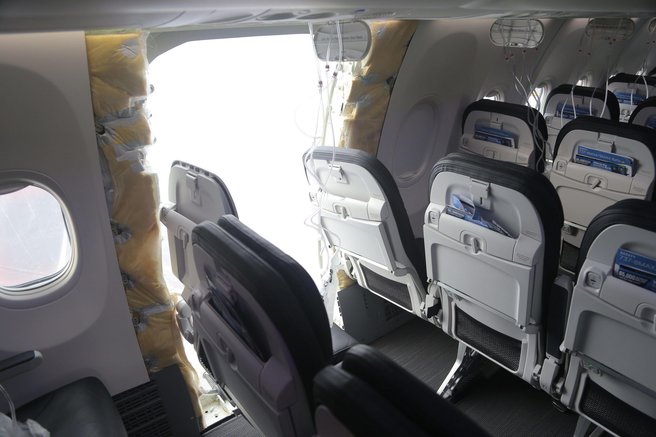 Boeing odpadla vrata letalo