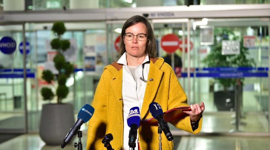 Ana Lina Vodušek, članica stavkovnega odbora Fides. (foto: Igor Kupljenik/Bobo)