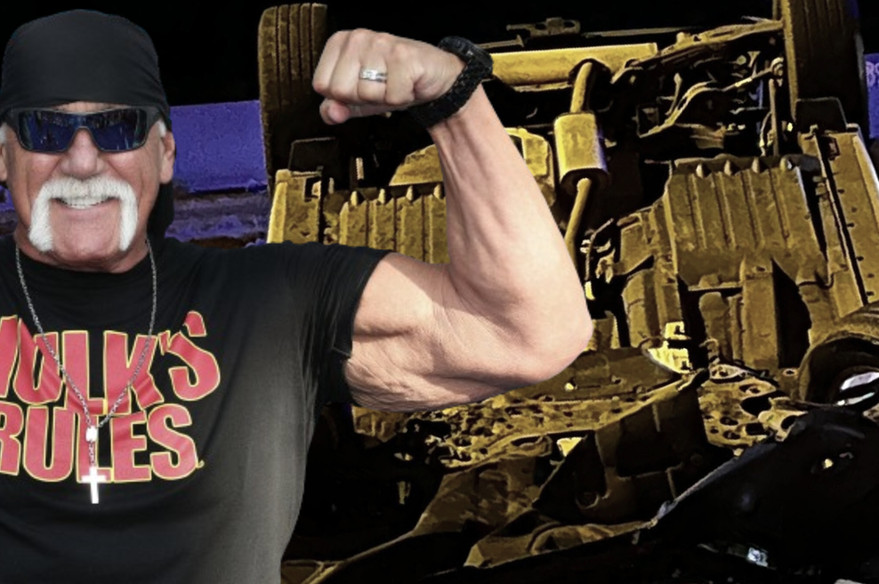 FOTO: Legendarni Hulk Hogan rešil najstnico, ki je ostala ujeta v prevrnjenem avtomobilu (foto: Profimedia/fotomontaža)