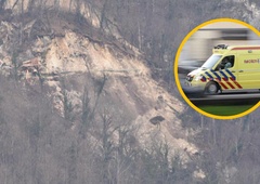 Nesreča v Tolminu: plaz odnesel moškega, ki je kljub pomoči umrl