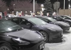 Parkirišča so postala pokopališča Tesel: lastniki električnih avtomobilov v zimskih razmerah obupujejo (VIDEO)