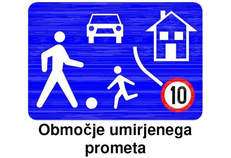 Na območju umirjenega prometa bomo odslej morali voziti le 10 kilometrov na uro.