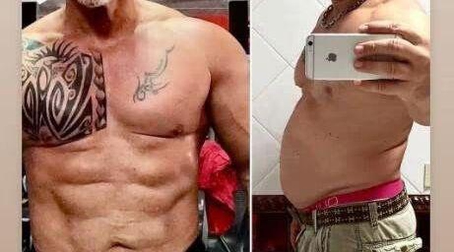 Znani slovenski pevec vse pustil odprtih ust: poglejte, kako je izklesal svoje telo (foto: Instagram zgodba/Dominik Kozarič, fotomontaža)