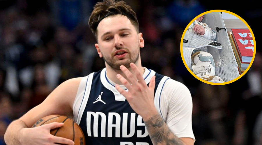 FOTO: Gabriela, kot je še niste videli - Luka Dončić objavil fotografijo svoje hčerkice (poglejte, kaj počne z očetom) (foto: Profimedia/Instagram/Luka Dončić/fotomontaža)
