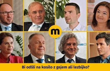 Slovenski politiki iskreno o tem, ali bi odšli na kosilo z gejem ali lezbijko