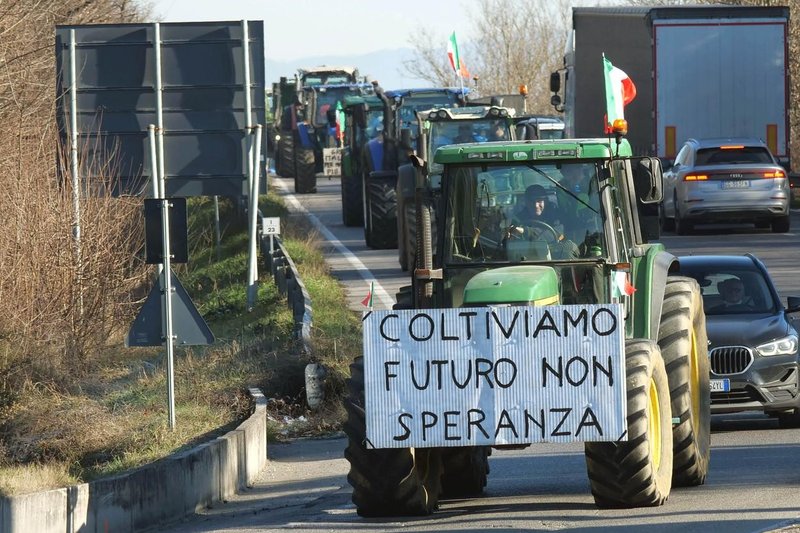 Protest kmetov v Italiji.