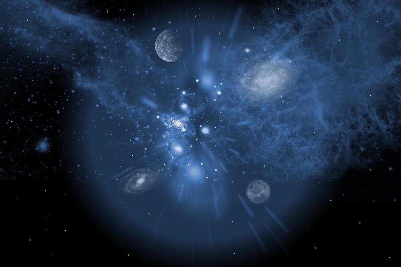 Pred velikim pokom naj bi bila celotna masa vesolja stlačena v neskončno majhen prostor.