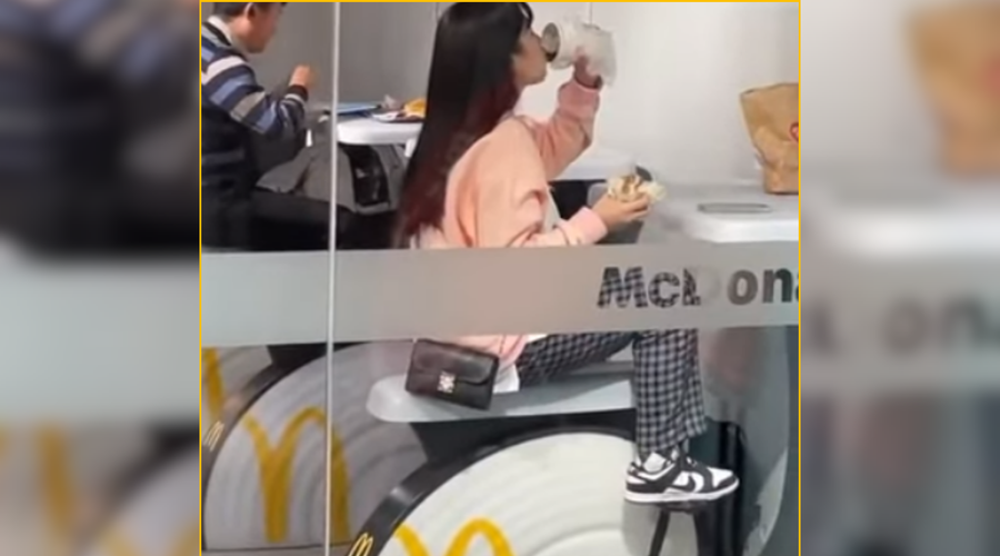 Burger v McDonald'su, rekreacija na kolesu in polnjenje telefona kar na mizi: dobrodošli v restavraciji prihodnosti (FOTO+VIDEO) (foto: YouTube/posnetek zaslona)