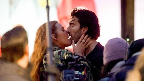 Blake Lively in Justin Baldoni na snemanju filma Konča se z nama