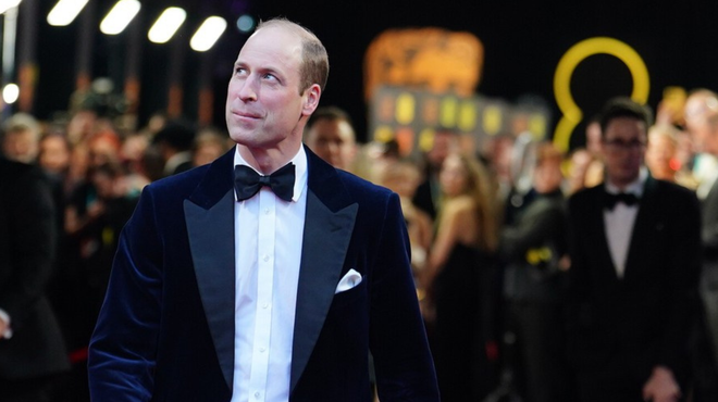 FOTO: Princ William sam samcat na podelitvi filmskih nagrad (dogodka se je prvič udeležil brez Catherine) (foto: Profimedia)