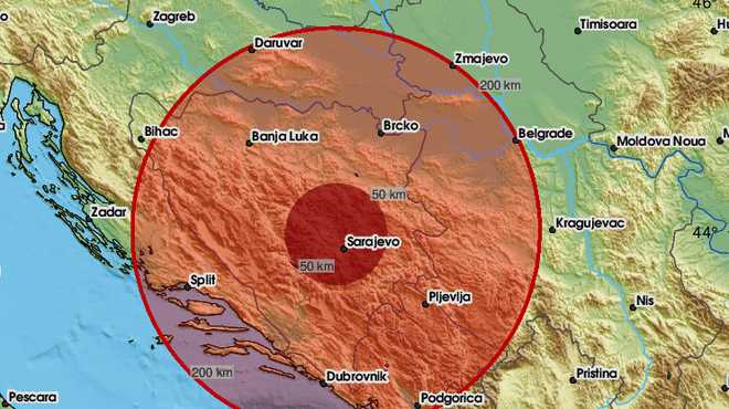 Potres pošteno prestrašil prebivalce Bosne in Hercegovine: "Strašno je bilo" (foto: Twitter/LastQuake)