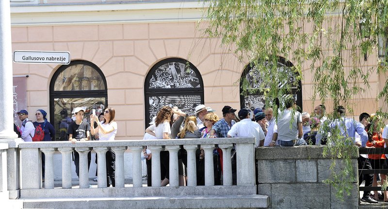 Gallusovo nabrežje v stari Ljubljani.