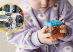 Med igranjem v enoletnico priletela goreča plastenka: takšno je njeno zdravstveno stanje