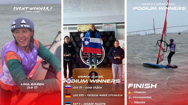 Izjemen uspeh: slovenska jadralka Lina Eržen zmagala na igrah v Španiji (foto: posnetek zaslona/Instagram International iQFOiL Class)