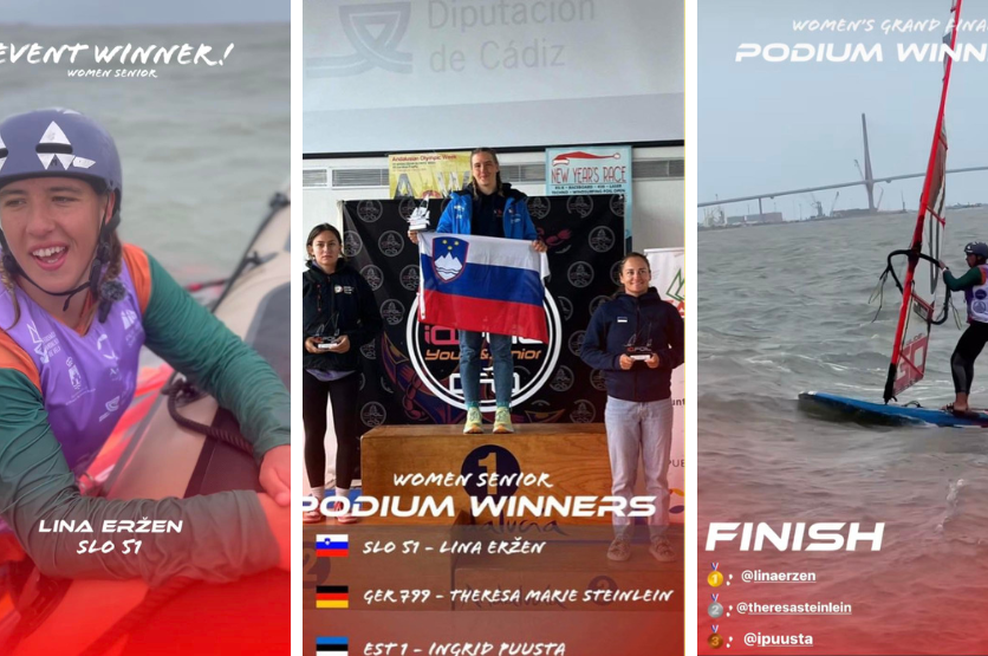 Izjemen uspeh: slovenska jadralka Lina Eržen zmagala na igrah v Španiji (foto: posnetek zaslona/Instagram International iQFOiL Class)