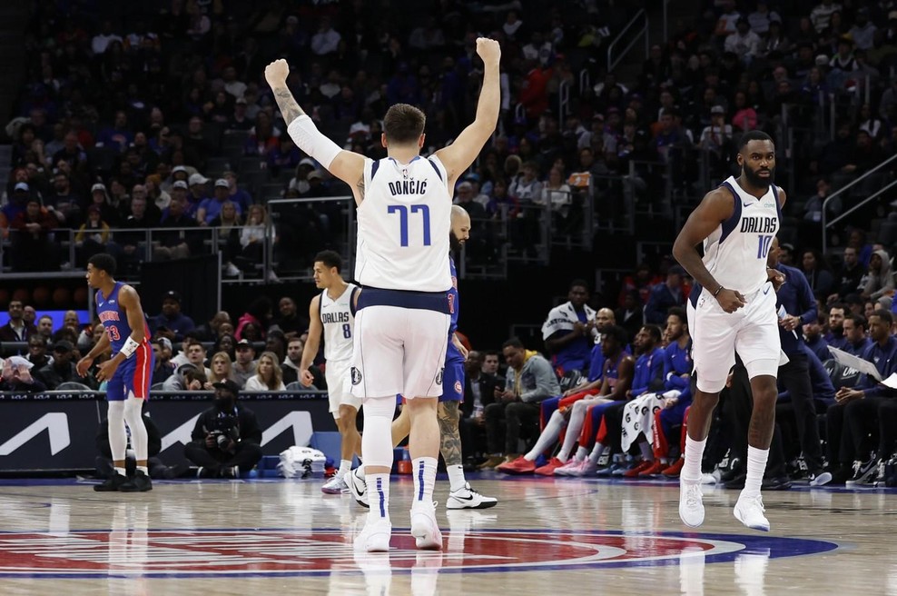 Dallas Mavericks so po Lukovi zaslugi premagali Detroit Pistons s 142:124. (foto: Profimedia)
