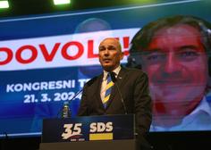 Janša nagovoril protestnike: "Slovenijo v zadnjih letih prizadeli dve katastrofi - Golob in ujma"