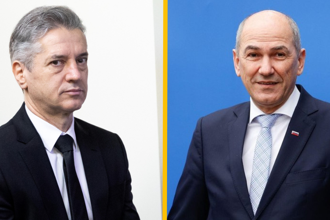 Janez Janša in Robert Golob