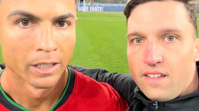 Navijaču Janezu kazen zaradi selfija s Cristianom Ronaldom plačal znani Slovenec: "Drži, res je!" (foto: Instagram/Janez Koželj)