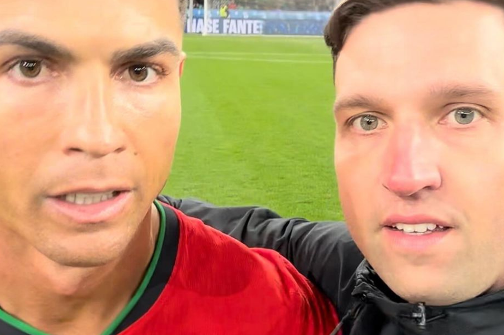 Navijaču Janezu kazen zaradi selfija s Cristianom Ronaldom plačal znani Slovenec: "Drži, res je!" (foto: Instagram/Janez Koželj)
