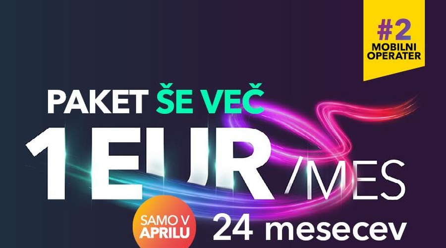 Telemachova edinstvena ponudba: paket ŠE VEČ 1 euro na mesec kar 2 leti (foto: promocijska fotografija)
