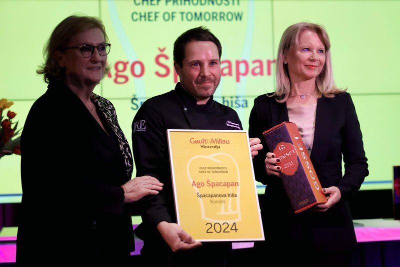 Prejemnik priznanja 'Chef prihodnosti' Ago Špacapan iz Špacapanove hiše v Komnu.