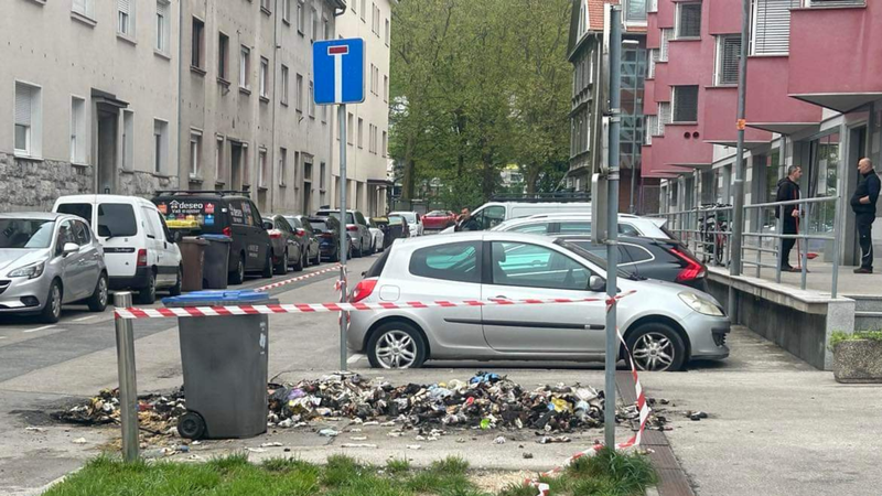 Pogorišče na Malgajevi ulici.