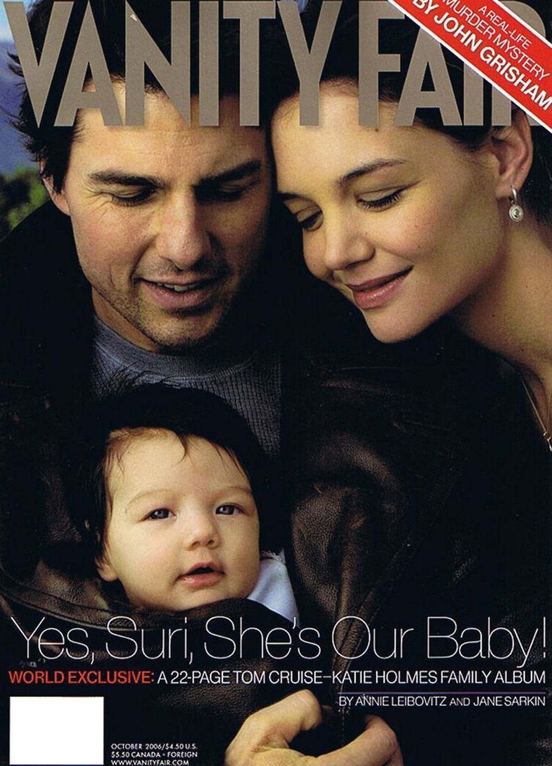 Dojenčica Suri s slavnima staršema na naslovnici revije Vanity Fair.