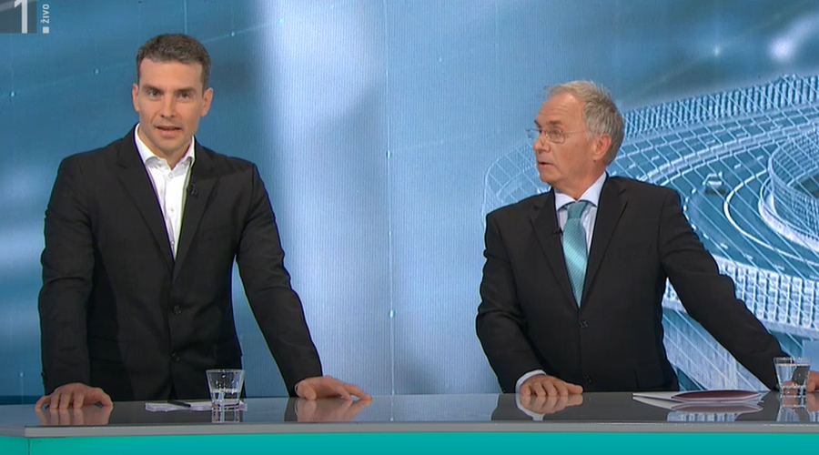 Jernej Pavlič in Aleš Hojs (foto: RTVS/Posnetek zaslona)