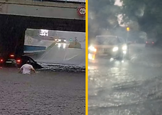 Apokaliptični prizori iz Hrvaške: hude poplave na cestah odnašale avtomobile (VIDEO in FOTO)