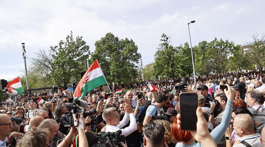 Protest na Madžarskem (foto: Profimedia)