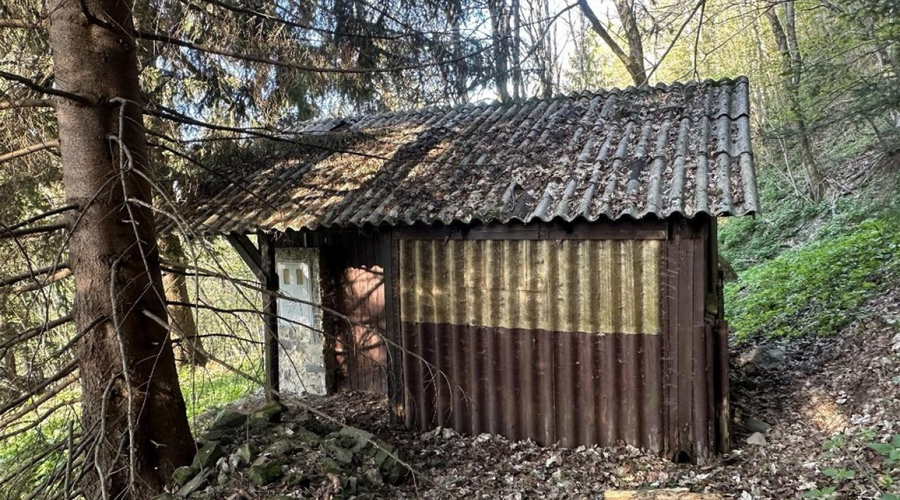Saj ni res, pa je: bizaren nepremičninski oglas ponuja "bivalni" vikend, ki je v resnici zanemarjena in težko dostopna podrtija (foto: Nepremicnine.net)