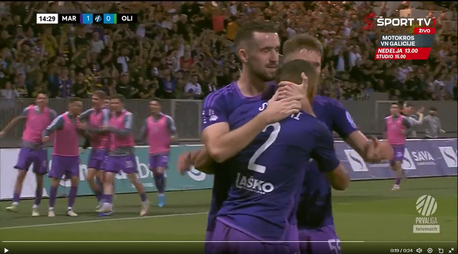 Mariborčani v večnem derbiju premagali Olimpijo (foto: posnetek zaslona/SportTV)