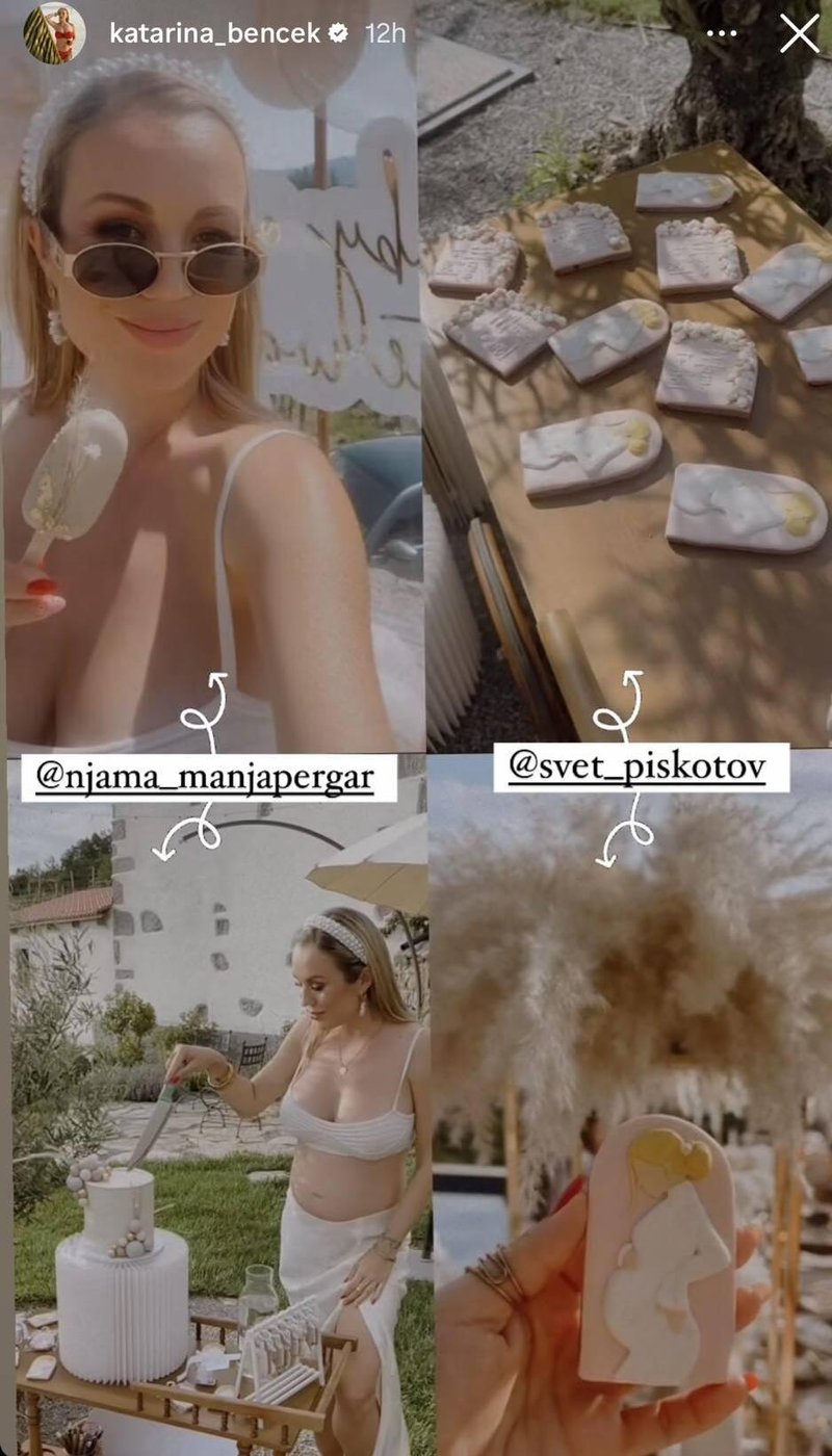 Katarina Benček je imela zabavo za dojenčka.