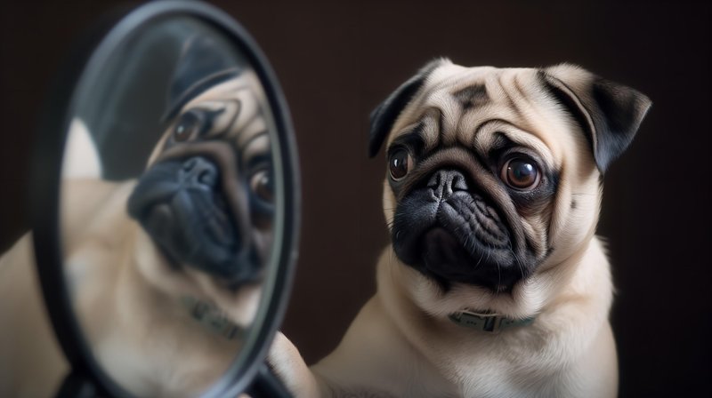 Za psa je pes v ogledalu - samo še en pes.