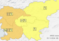 Pozor: Arso izdal oranžno opozorilo, tukaj bo najhuje