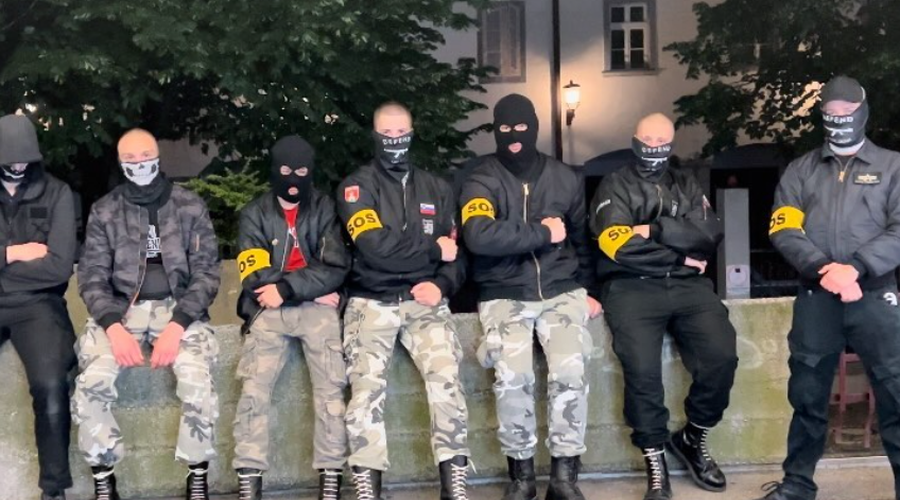 Koga ščitijo zamaskirani moški z obritimi glavami? Policija zagotavlja: Ljubljana je varno mesto! (foto: posnetek zaslona/Instagram Slovenska obrambna straža)