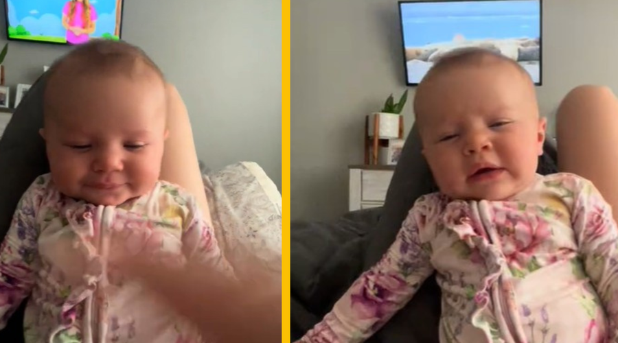 Posnetek, ki je nasmejal številne: poglejte, kaj se je zgodilo dojenčku (VIDEO) (foto: TikTok deannacz1/fotomontaža)