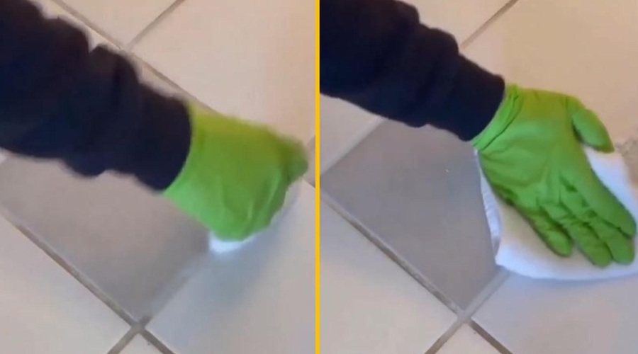 Genialen trik za čiščenje fug v kopalnici: vsa plesen izgine v trenutku, potrebujete pa samo 2 sestavini (VIDEO) (foto: Instagram/Farmhouse Charm/posnetek zaslona)