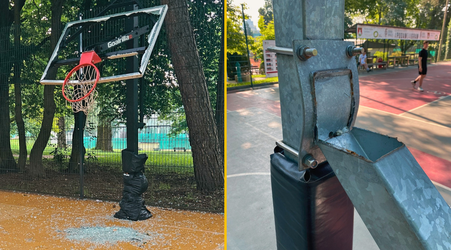 Vsega obsojanja vredno: vandali popolnoma uničili otroško košarkarsko igrišče Gorana Dragića (foto: Facebook/Šport Ljubljana)