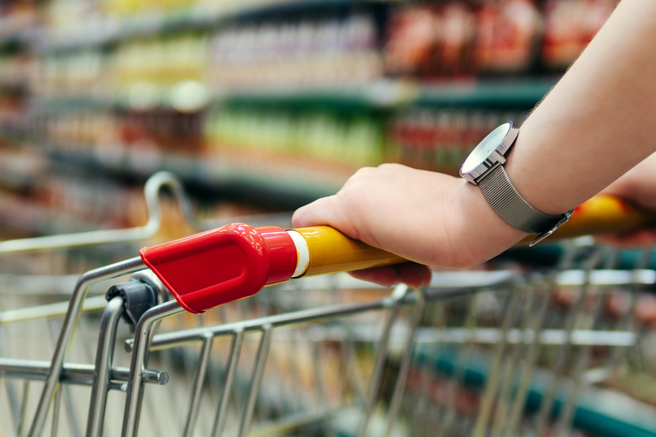 košarica nakupovalni voziček