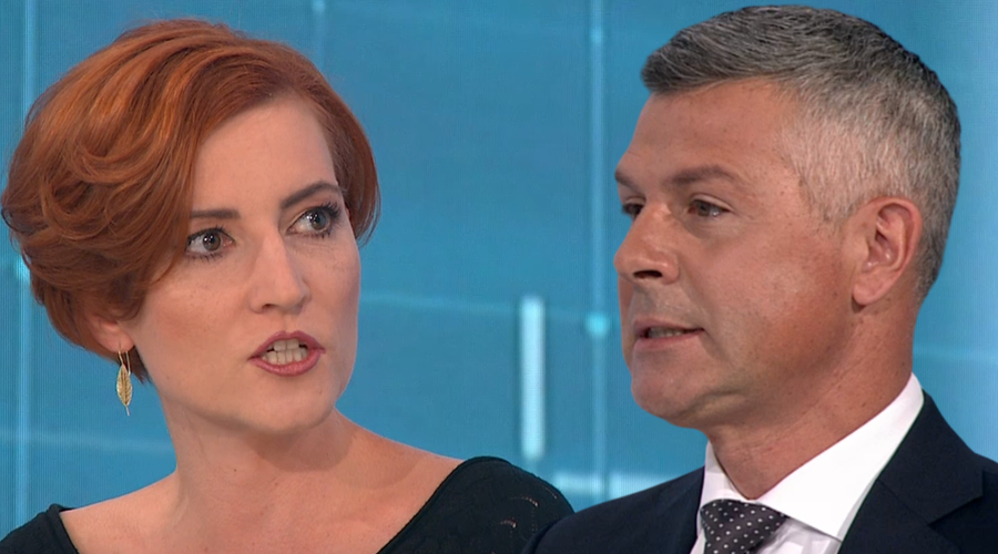Matjaž Nemec v Tarči z nepremišljeno izjavo razburil Asto Vrečko: "To je absolutno nekorektno ... " (foto: RTV/Posnetek zaslona/fotomontaža)